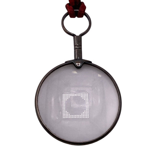HERMES Necklace Silver925 , Leather Red Loupe Women Used Authentic
