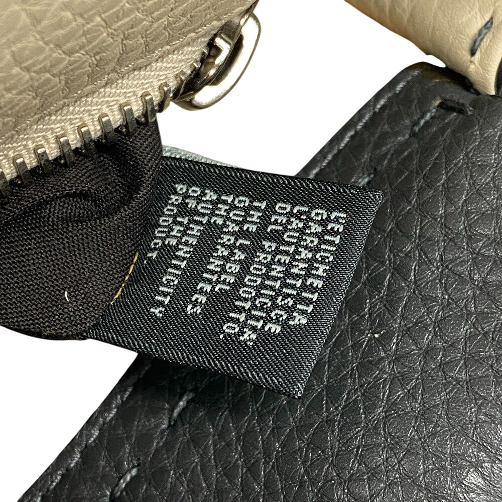 FENDI Handbag 8BN226 Calfskin gray Peekaboo Women Used Authentic