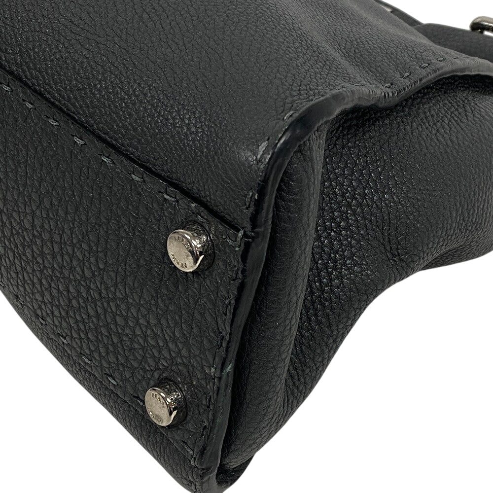 FENDI Handbag 8BN226 Calfskin gray Peekaboo Women Used Authentic