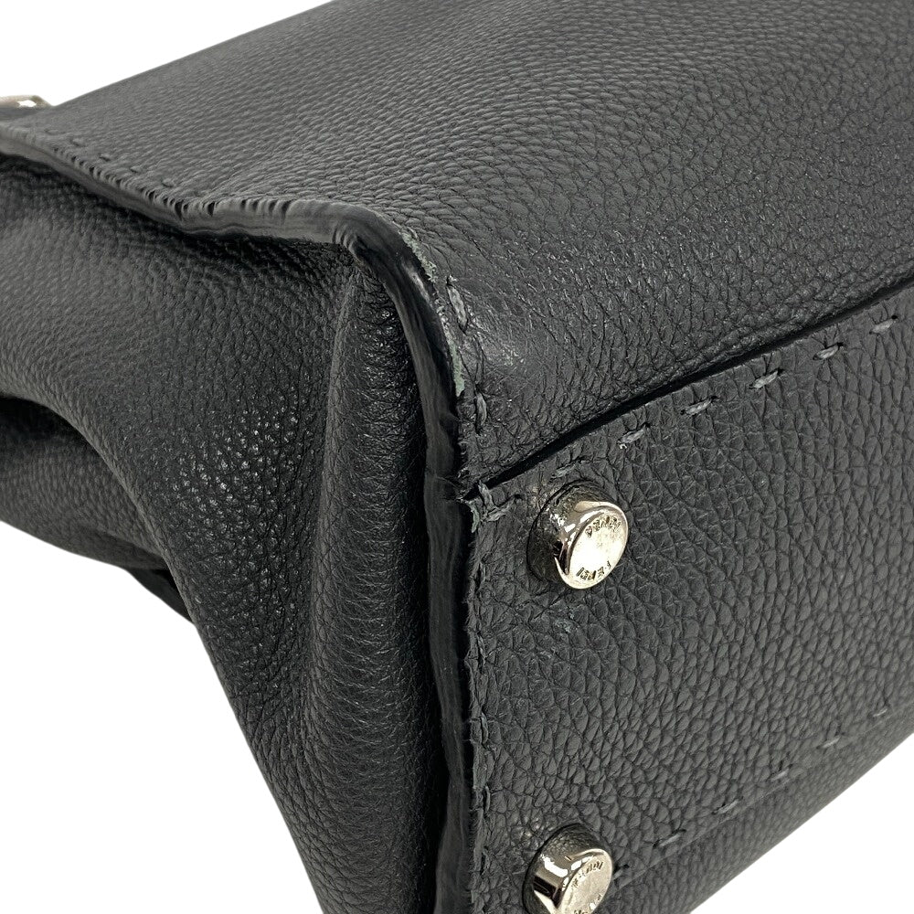 FENDI Handbag 8BN226 Calfskin gray Peekaboo Women Used Authentic