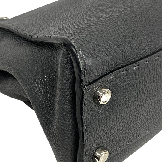 FENDI Handbag 8BN226 Calfskin gray Peekaboo Women Used Authentic