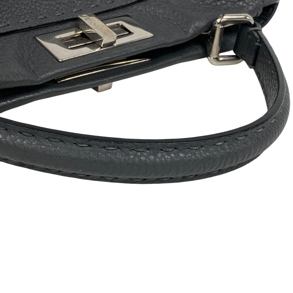 FENDI Handbag 8BN226 Calfskin gray Peekaboo Women Used Authentic