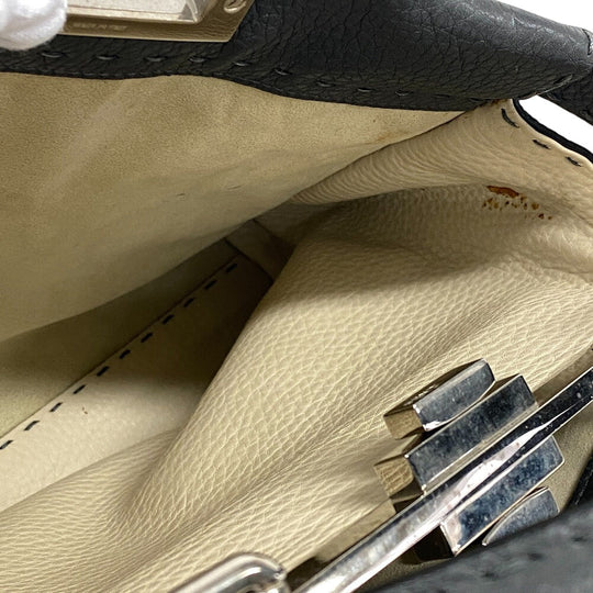 FENDI Handbag 8BN226 Calfskin gray Peekaboo Women Used Authentic