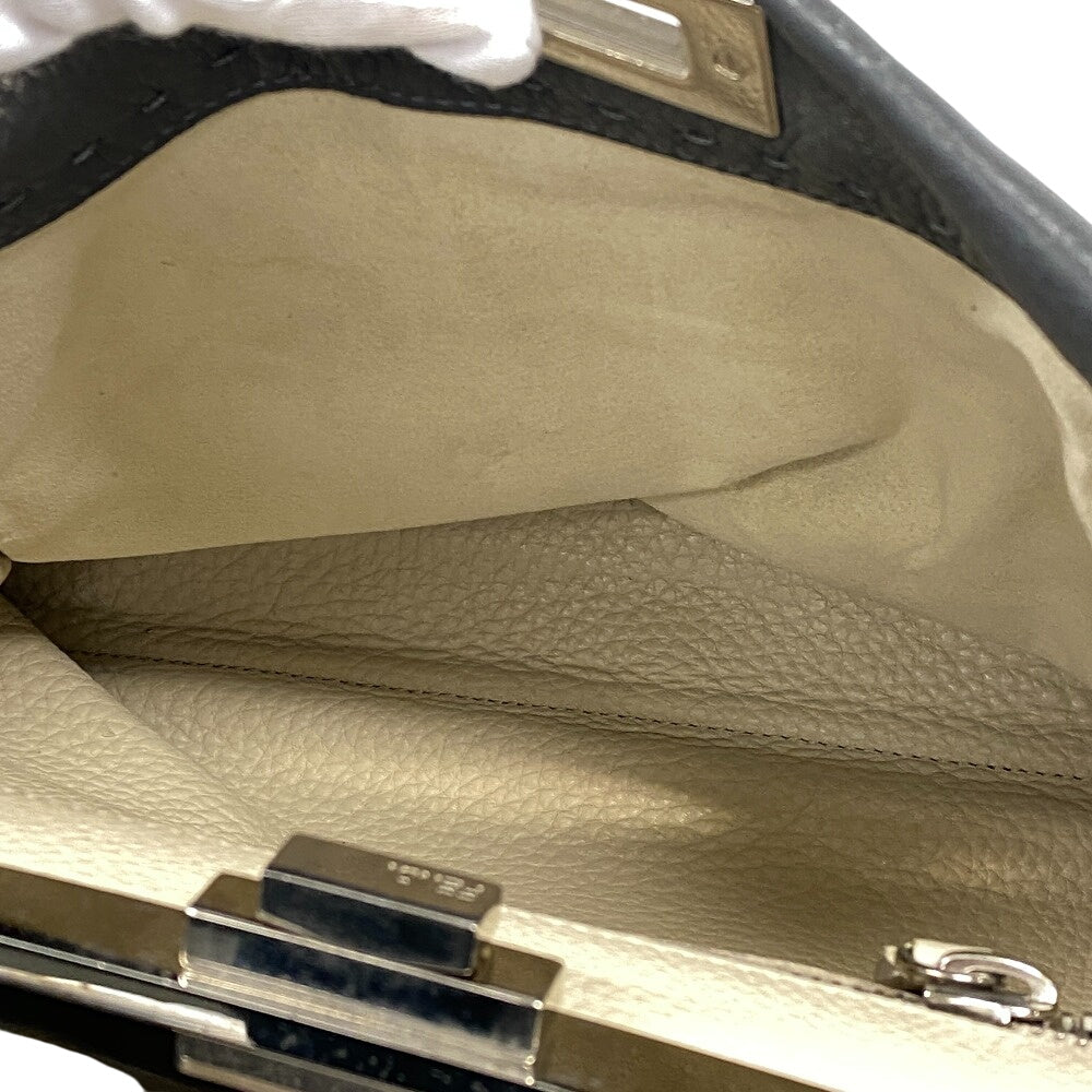 FENDI Handbag 8BN226 Calfskin gray Peekaboo Women Used Authentic