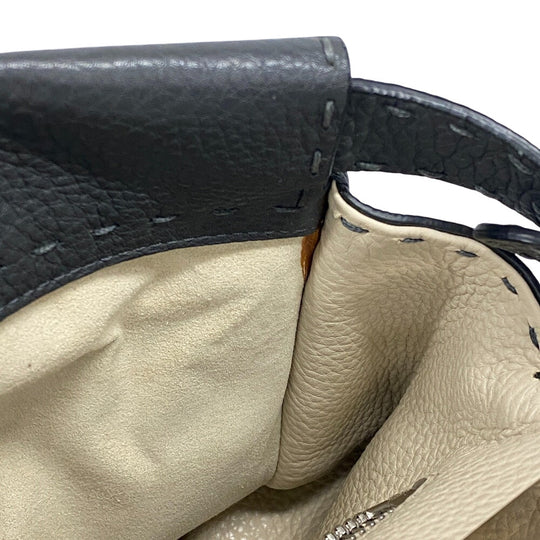 FENDI Handbag 8BN226 Calfskin gray Peekaboo Women Used Authentic
