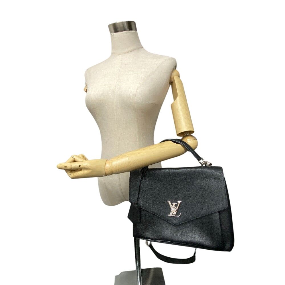 LOUIS VUITTON Shoulder Bag M54849 Taurillon Clemence black Cartable Handbag My rock me Women Used Authentic