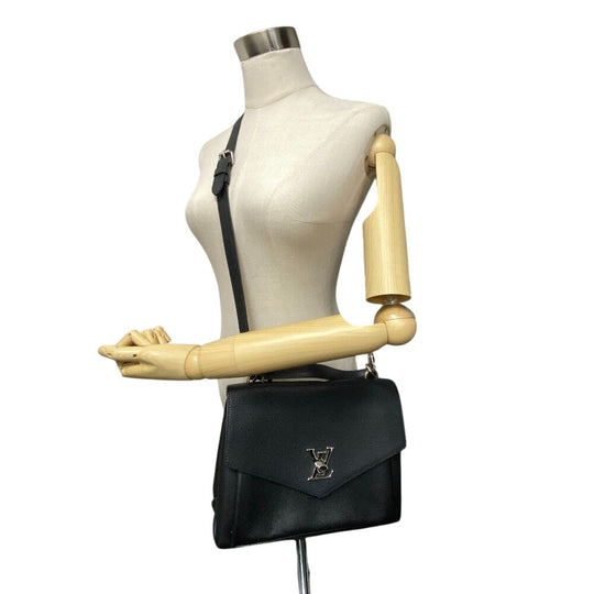 LOUIS VUITTON Shoulder Bag M54849 Taurillon Clemence black Cartable Handbag My rock me Women Used Authentic