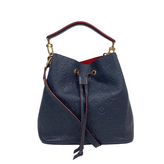 LOUIS VUITTON Shoulder Bag M45306 Monogram Ann Platt Navy 2way type Monogram Ann Platt Neonoe Women Used Authentic