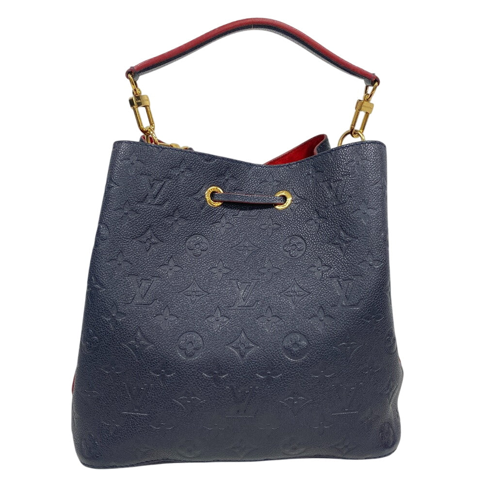 LOUIS VUITTON Shoulder Bag M45306 Monogram Ann Platt Navy 2way type Monogram Ann Platt Neonoe Women Used Authentic