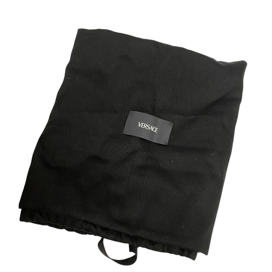VERSACE Tote Bag Raffia, Leather black Barocco Athena