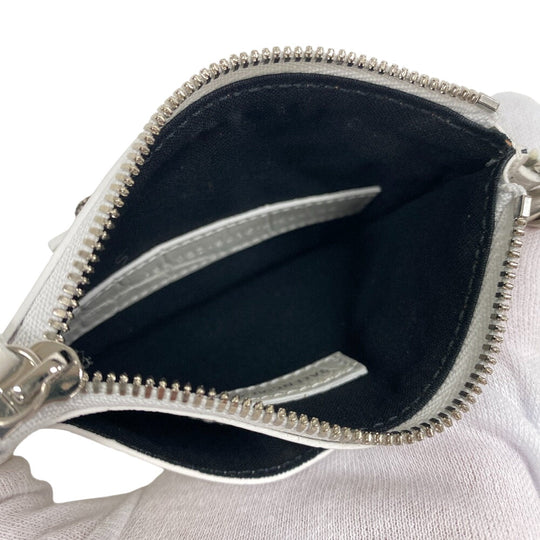 BALENCIAGA Clutch bag 694027 leather white Croco embossed luka goal Women Used Authentic