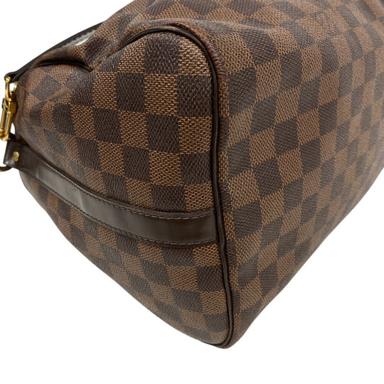 LOUIS VUITTON Mini Boston Duffel bag N41182 leather Brown Damier Speedy bandouliere 35 Women Used Authentic