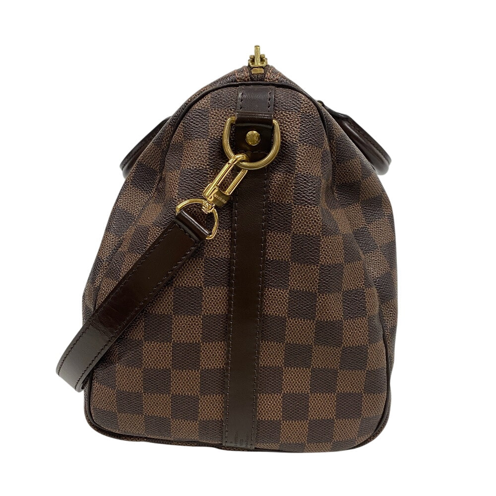 LOUIS VUITTON Mini Boston Duffel bag N41182 leather Brown Damier Speedy bandouliere 35 Women Used Authentic