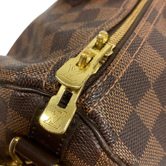 LOUIS VUITTON Mini Boston Duffel bag N41182 leather Brown Damier Speedy bandouliere 35 Women Used Authentic