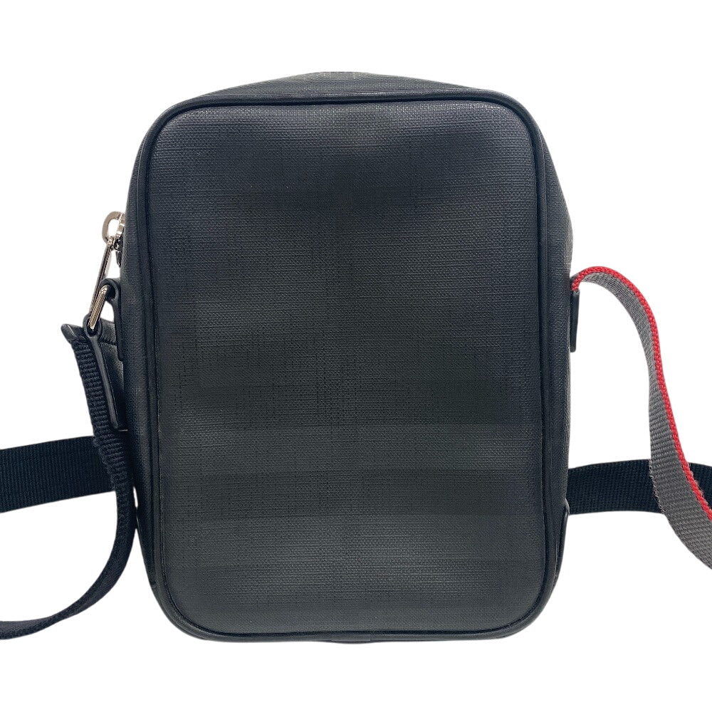 BURBERRY Shoulder Bag PVC, Leather black check mens Used Authentic