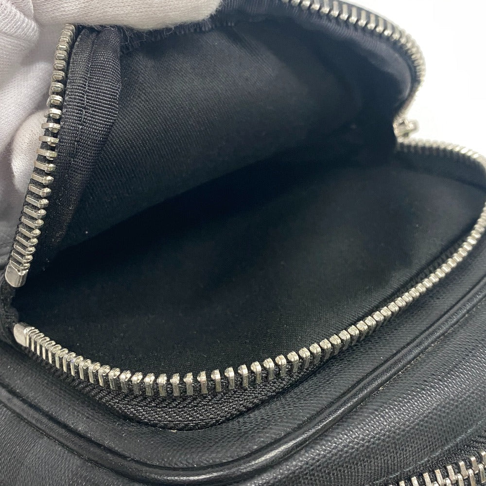 BURBERRY Shoulder Bag PVC, Leather black check mens Used Authentic