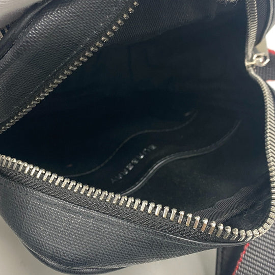 BURBERRY Shoulder Bag PVC, Leather black check mens Used Authentic
