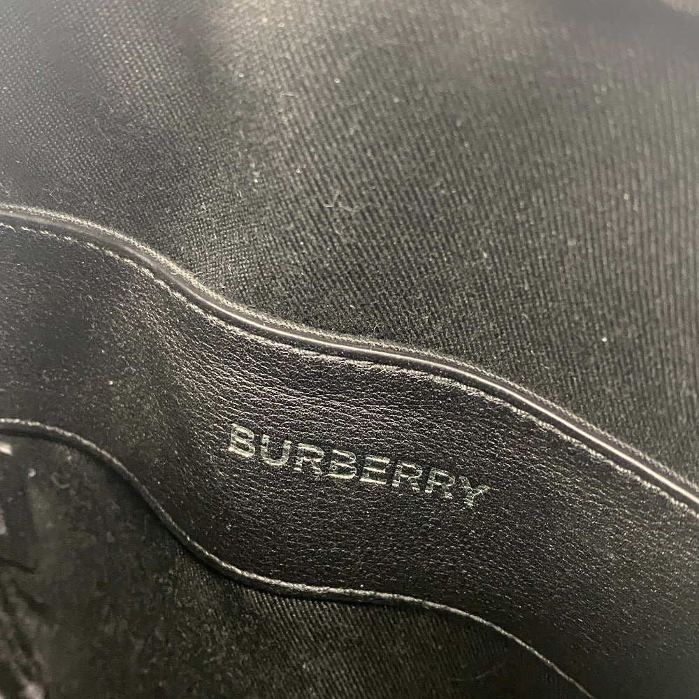 BURBERRY Shoulder Bag PVC, Leather black check mens Used Authentic