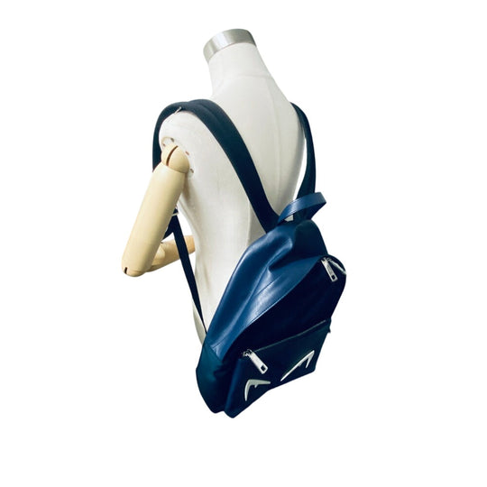 FENDI Backpack 7VZ042 Nylon, Leather Navy monster Women(Unisex) Used Authentic