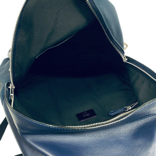 FENDI Backpack 7VZ042 Nylon, Leather Navy monster Women(Unisex) Used Authentic