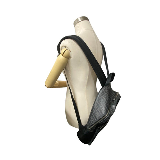 FENDI Backpack 7VZ042 PVC, Nylon black Backpack Zucca mens Used Authentic