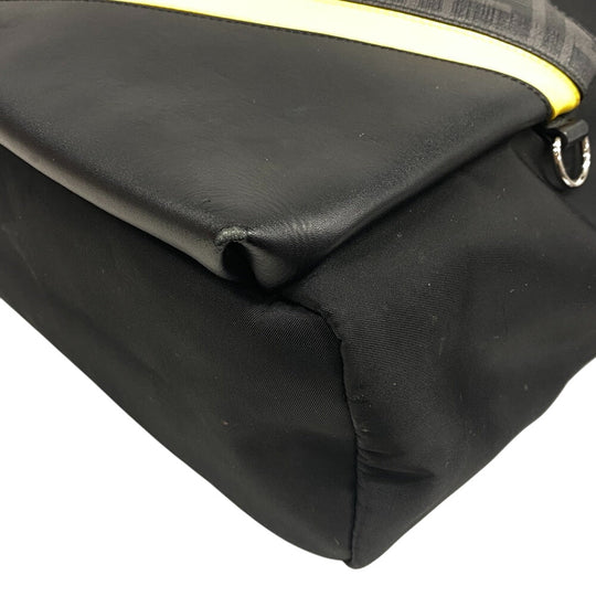 FENDI Backpack 7VZ042 PVC, Nylon black Backpack Zucca mens Used Authentic