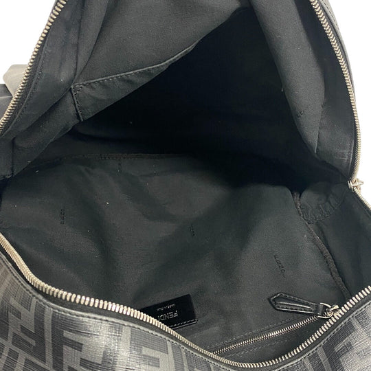 FENDI Backpack 7VZ042 PVC, Nylon black Backpack Zucca mens Used Authentic