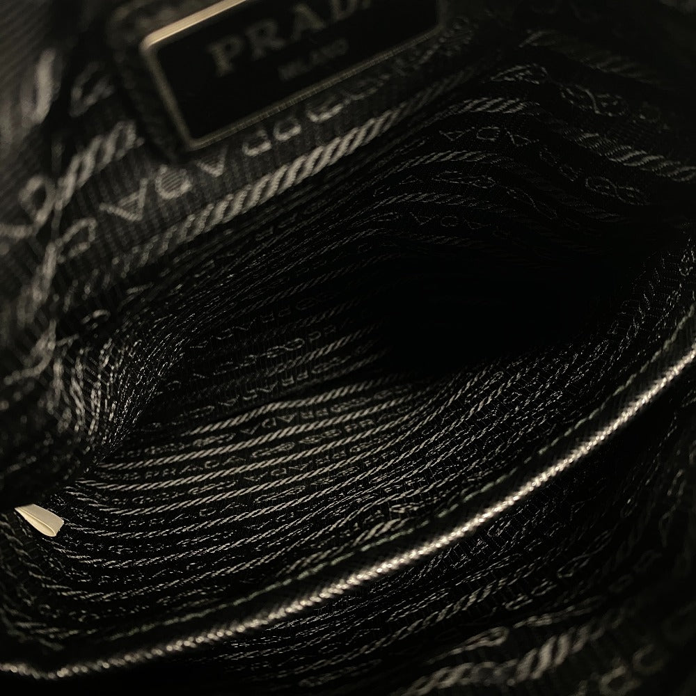 PRADA Shoulder Bag 2VH112 Nylon black Re-Nylon x Saffiano Women Used Authentic