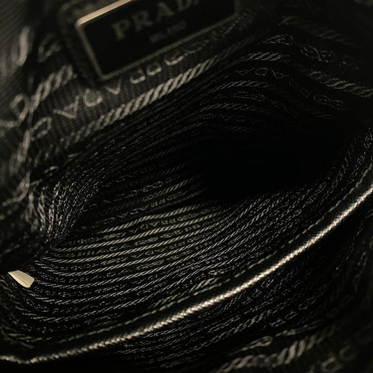 PRADA Shoulder Bag 2VH112 Nylon black Re-Nylon x Saffiano Women Used Authentic