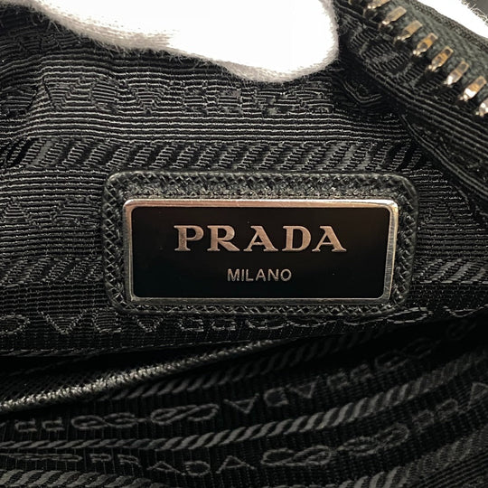 PRADA Shoulder Bag 2VH112 Nylon black Re-Nylon x Saffiano Women Used Authentic