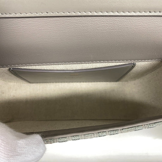 GIVENCHY Shoulder Bag Calfskin, Cotton gray 4G Small Women Used Authentic