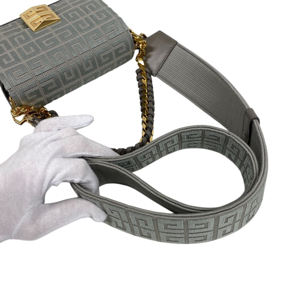 GIVENCHY Shoulder Bag Calfskin, Cotton gray 4G Small Women Used Authentic