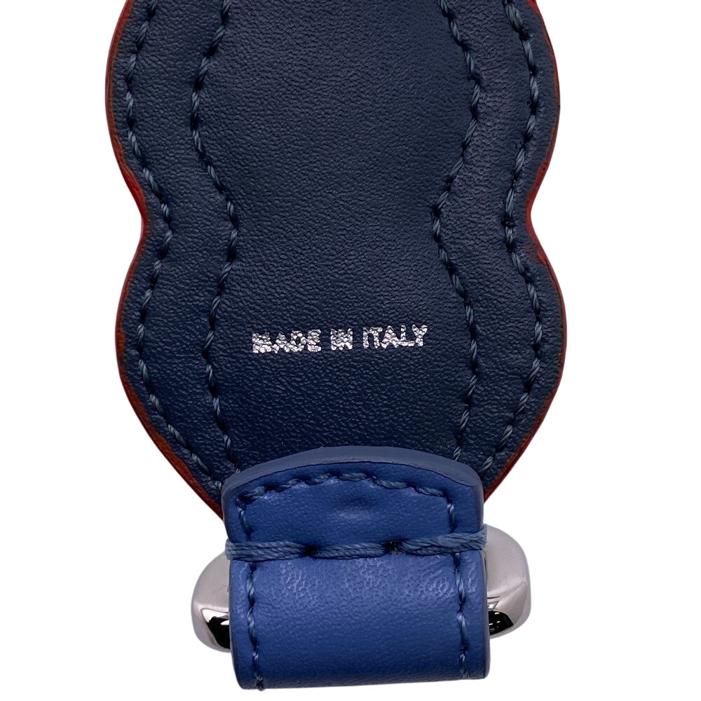 FENDI Shoulder strap Leather, Faux Pearl blue Mini strap you Women Used Authentic