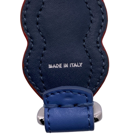 FENDI Shoulder strap Leather, Faux Pearl blue Mini strap you Women Used Authentic
