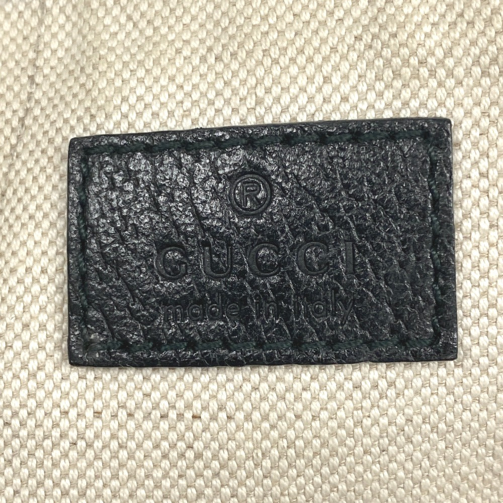 GUCCI Tote Bag 765043 leather black Double G Women Used Authentic