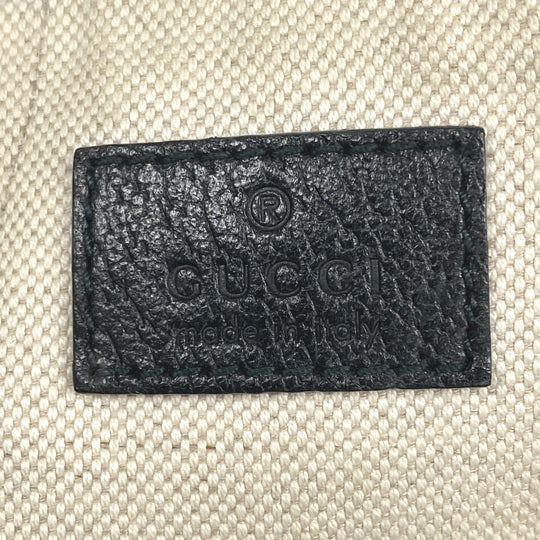 GUCCI Tote Bag 765043 leather black Double G Women Used Authentic