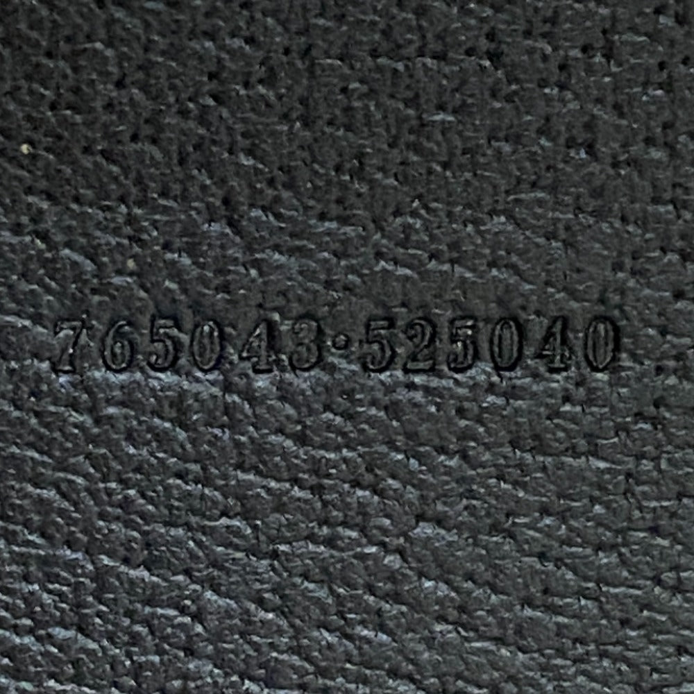GUCCI Tote Bag 765043 leather black Double G Women Used Authentic