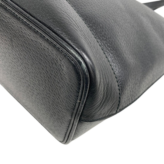 GUCCI Tote Bag 765043 leather black Double G Women Used Authentic