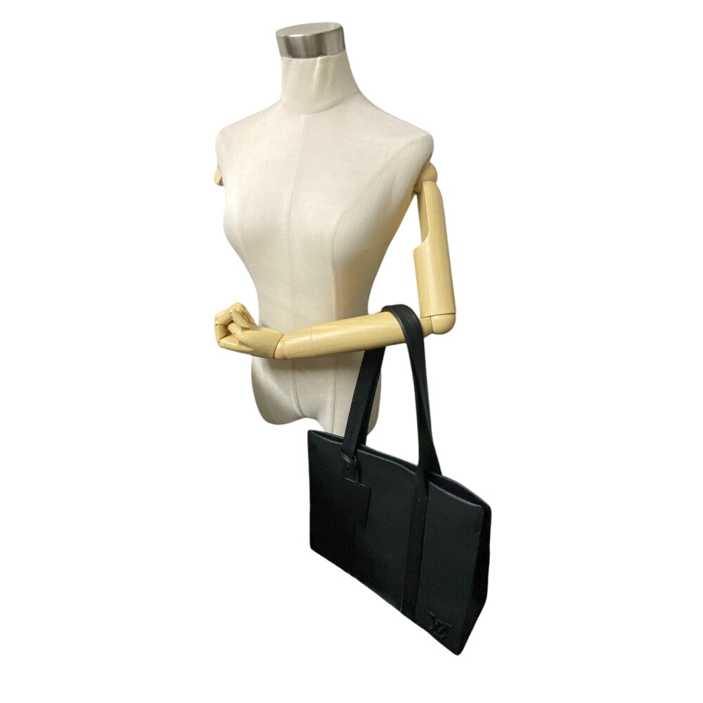 LOUIS VUITTON Tote Bag M57308 leather Noir LV logo aerogram take off tote mens Used Authentic