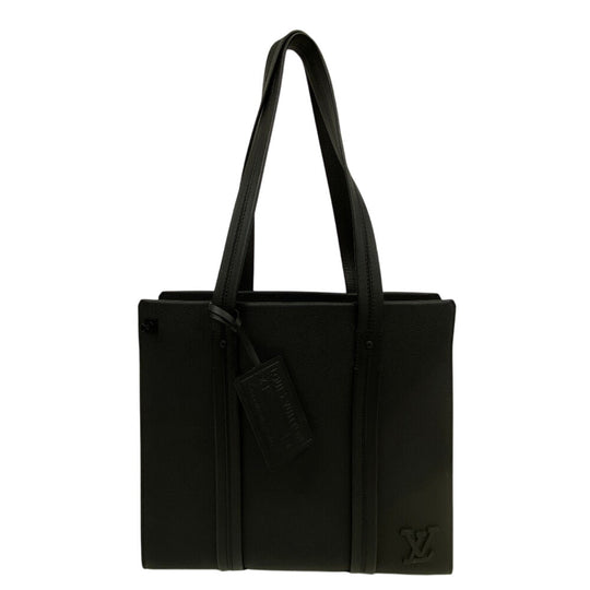 LOUIS VUITTON Tote Bag M57308 leather Noir LV logo aerogram take off tote mens Used Authentic