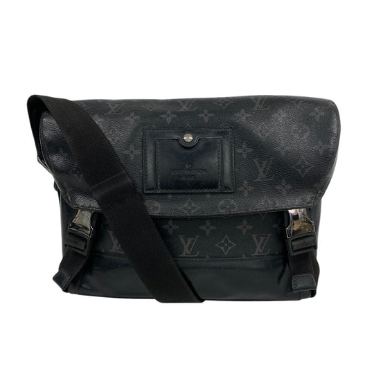 LOUIS VUITTON Shoulder Bag M40511 leather black Monogram Eclipse Messenger voyage PM mens Used Authentic
