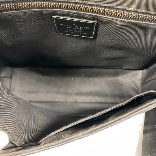 LOUIS VUITTON Shoulder Bag M40511 leather black Monogram Eclipse Messenger voyage PM mens Used Authentic
