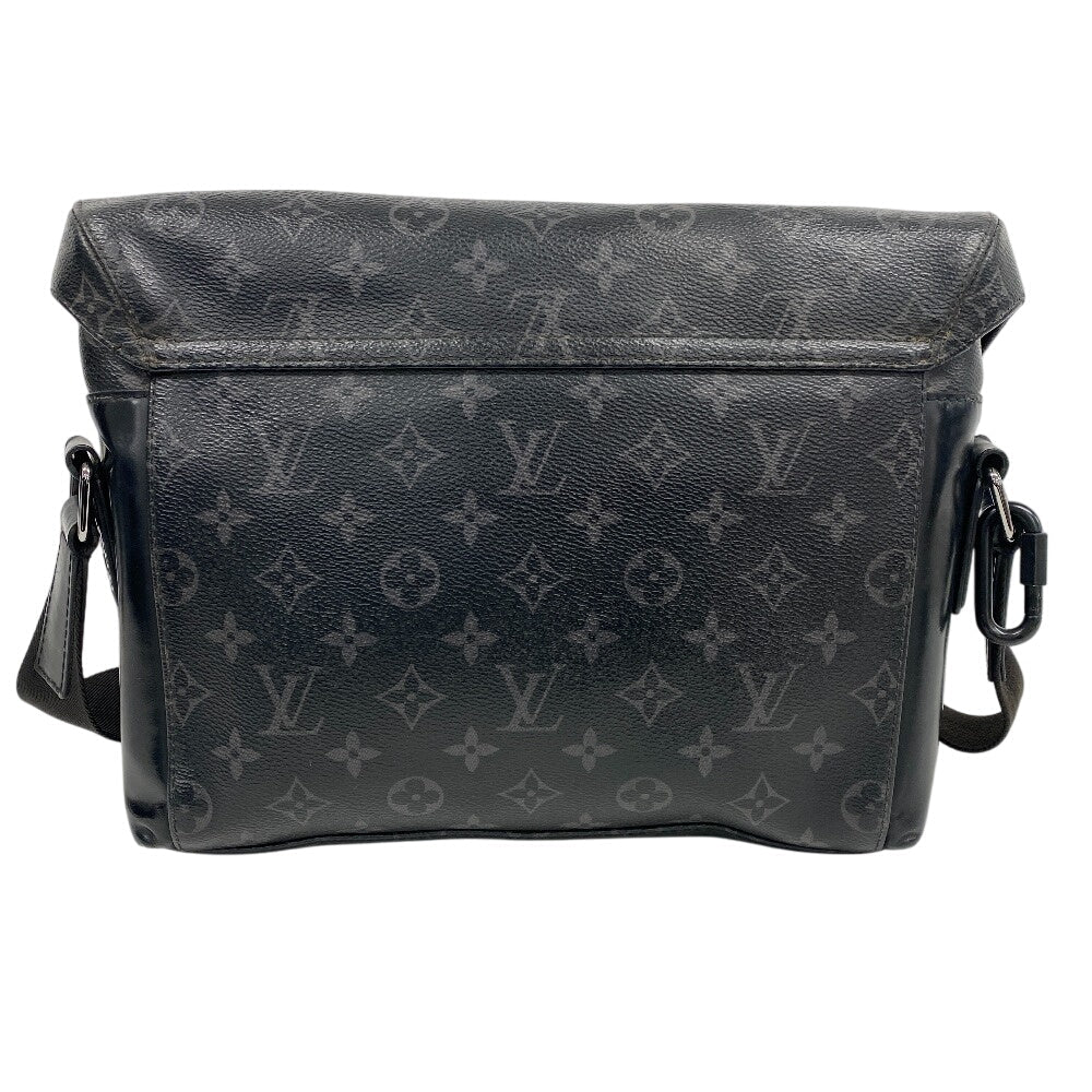 LOUIS VUITTON Shoulder Bag M40511 leather black Monogram Eclipse Messenger voyage PM mens Used Authentic