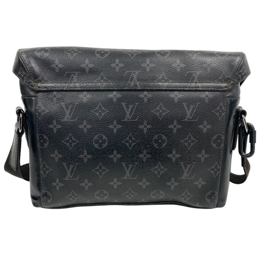 LOUIS VUITTON Shoulder Bag M40511 leather black Monogram Eclipse Messenger voyage PM mens Used Authentic