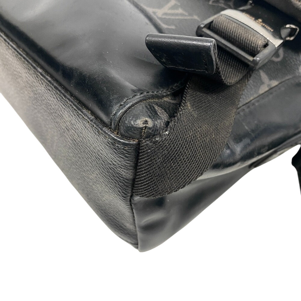 LOUIS VUITTON Shoulder Bag M40511 leather black Monogram Eclipse Messenger voyage PM mens Used Authentic