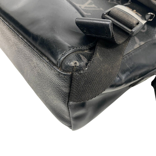 LOUIS VUITTON Shoulder Bag M40511 leather black Monogram Eclipse Messenger voyage PM mens Used Authentic