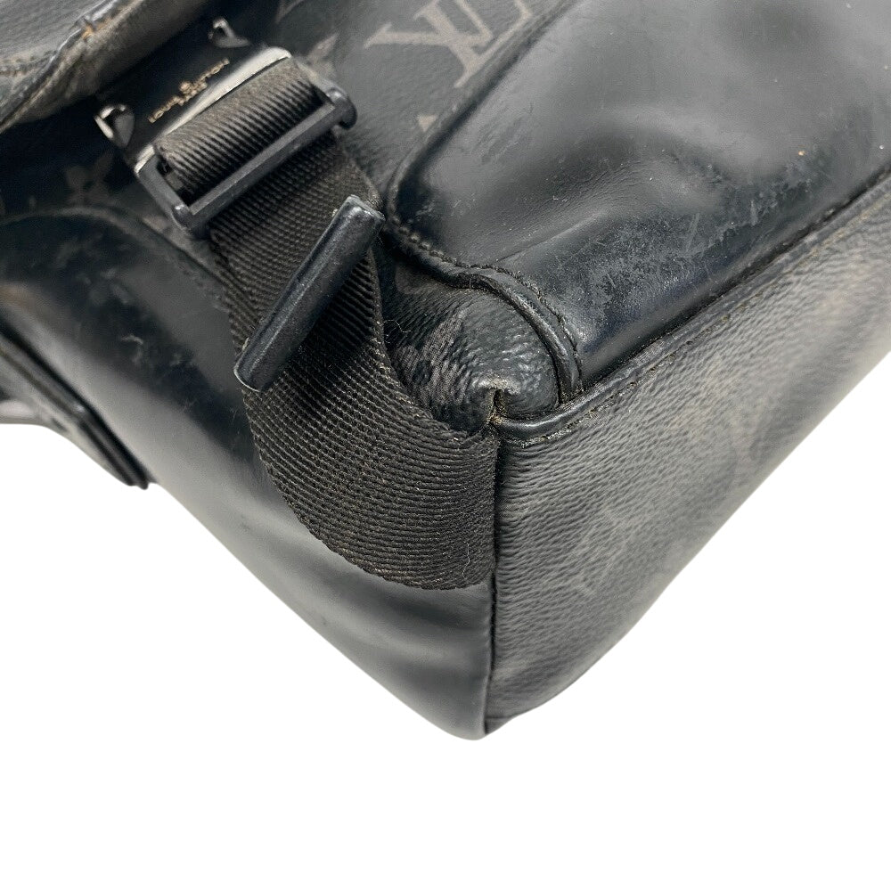 LOUIS VUITTON Shoulder Bag M40511 leather black Monogram Eclipse Messenger voyage PM mens Used Authentic