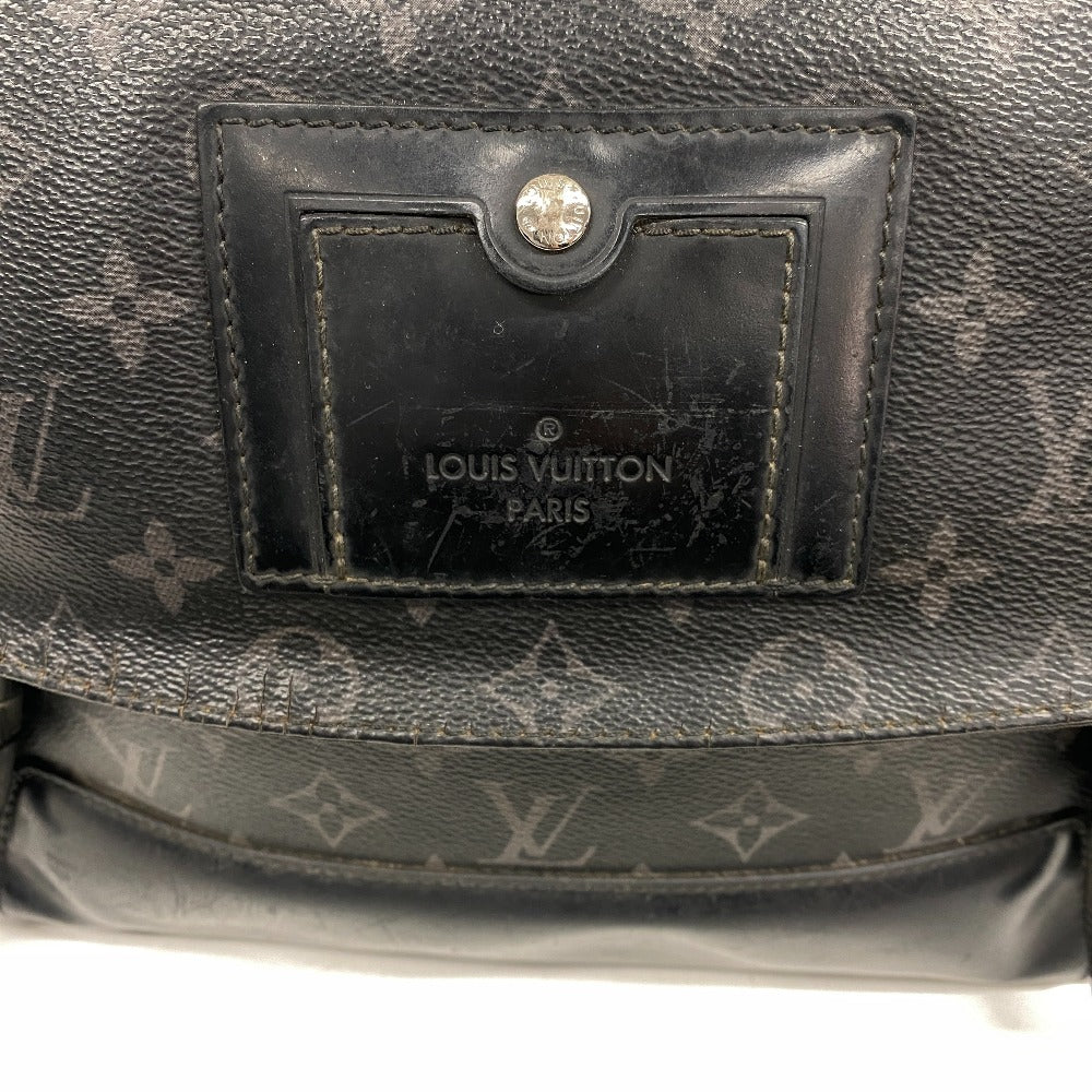 LOUIS VUITTON Shoulder Bag M40511 leather black Monogram Eclipse Messenger voyage PM mens Used Authentic