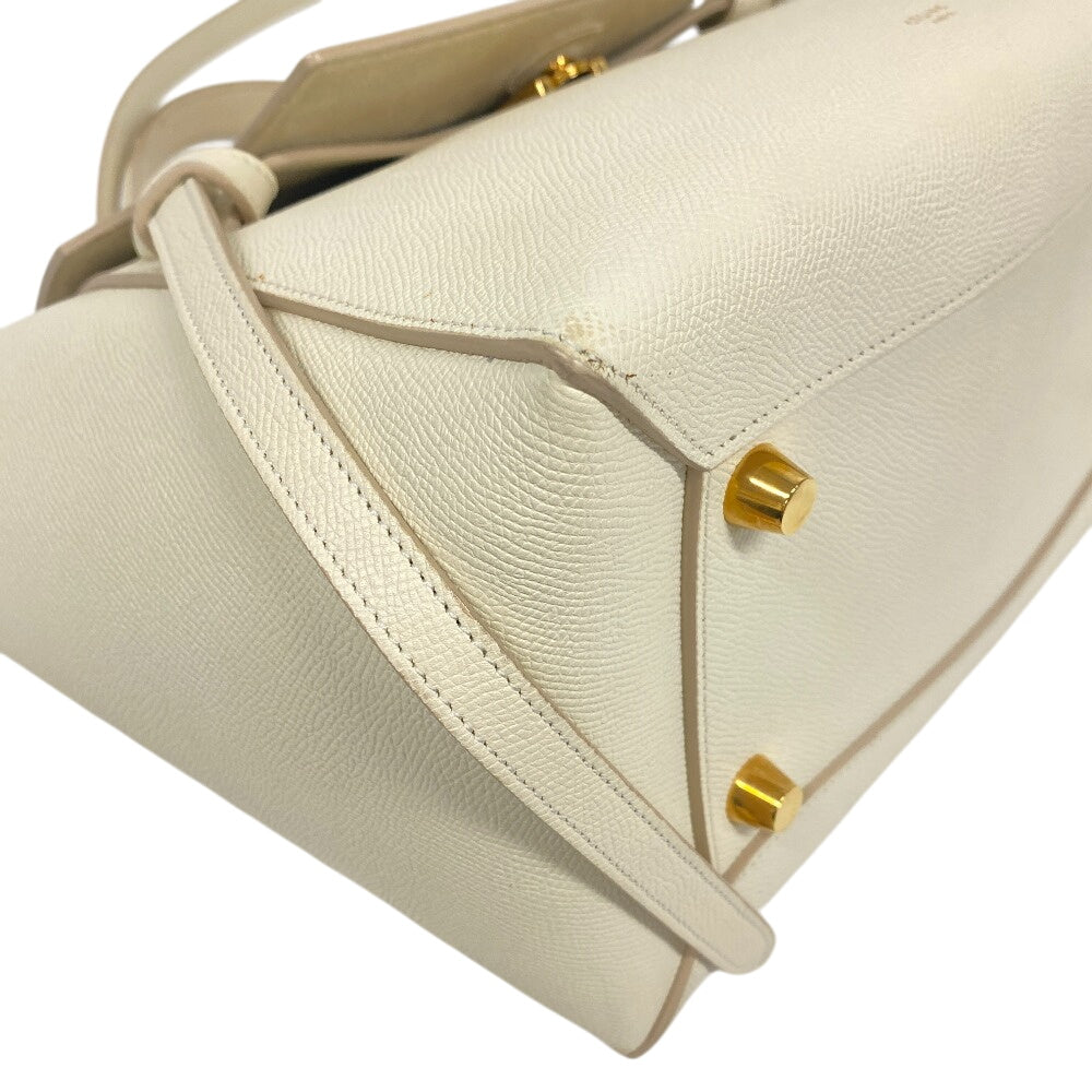 CELINE Handbag leather Ivory 2WAY small belt bag Women Used Authentic