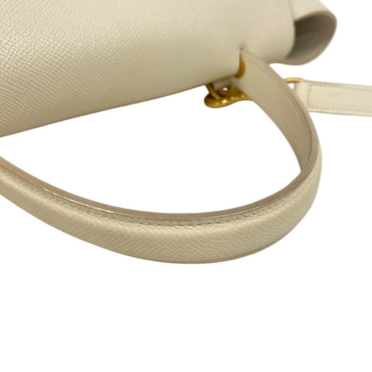 CELINE Handbag leather Ivory 2WAY small belt bag Women Used Authentic